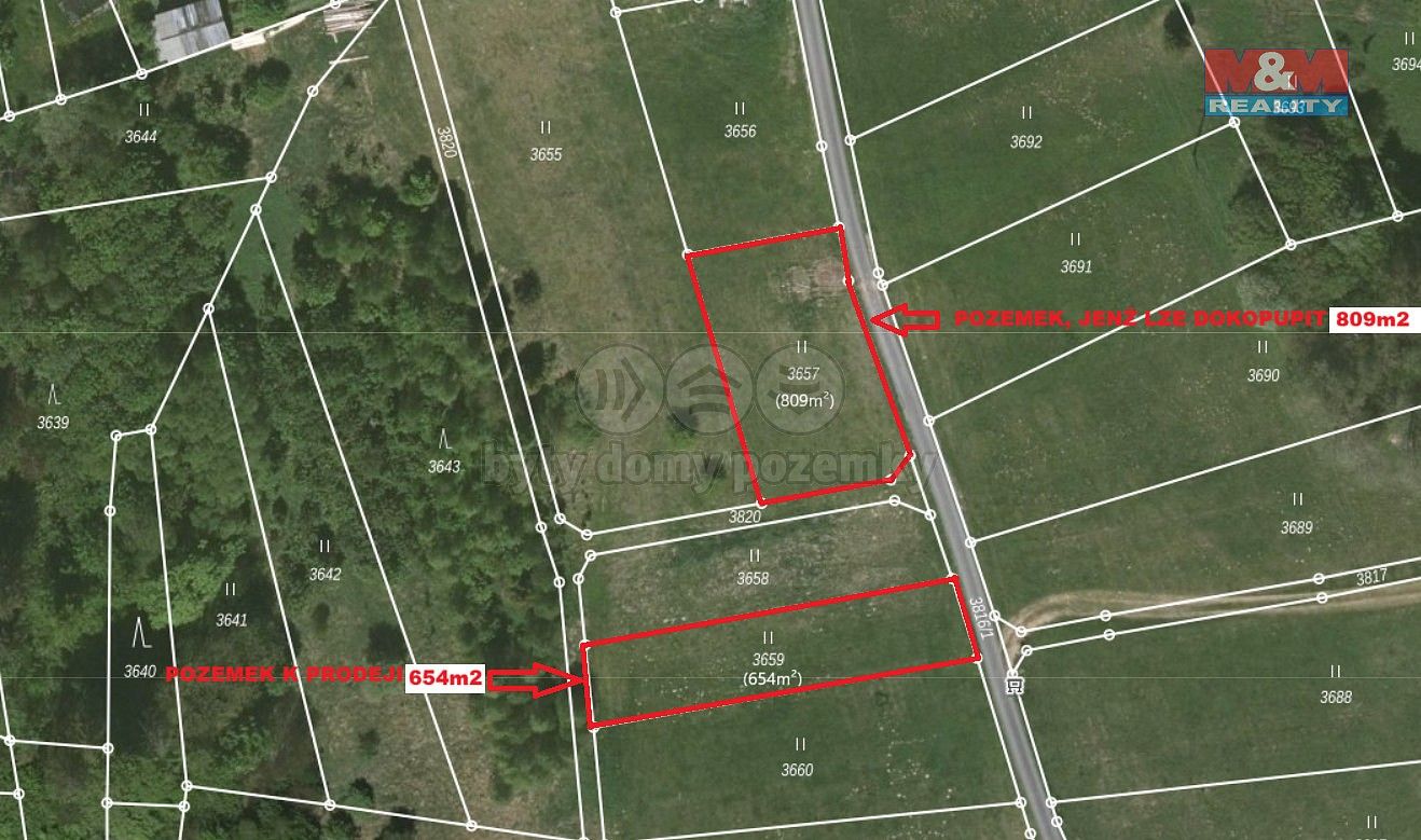 Louka, 654 m²