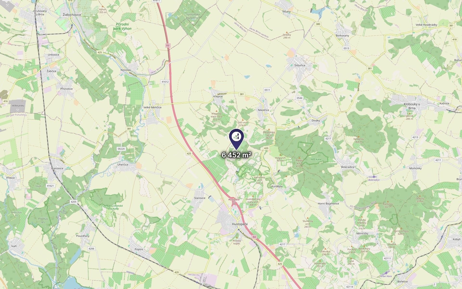 Louka · 6 452 m² · Hustopeče - 3