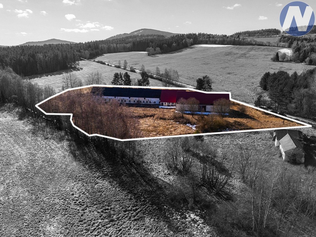 Zemědělské objekty, Ktiš, okres Prachatice, Jihočeský kraj, 1 148 m² - 2