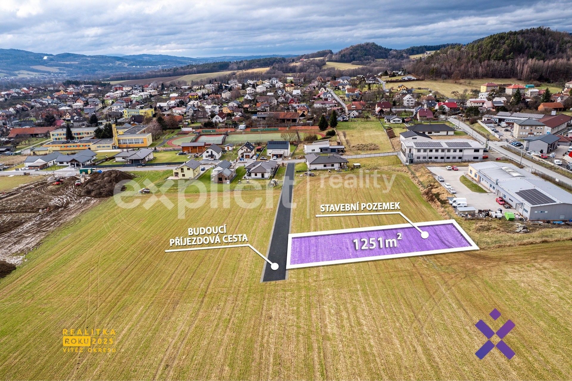 Pozemky pro bydlení, Zubří, 1 251 m²