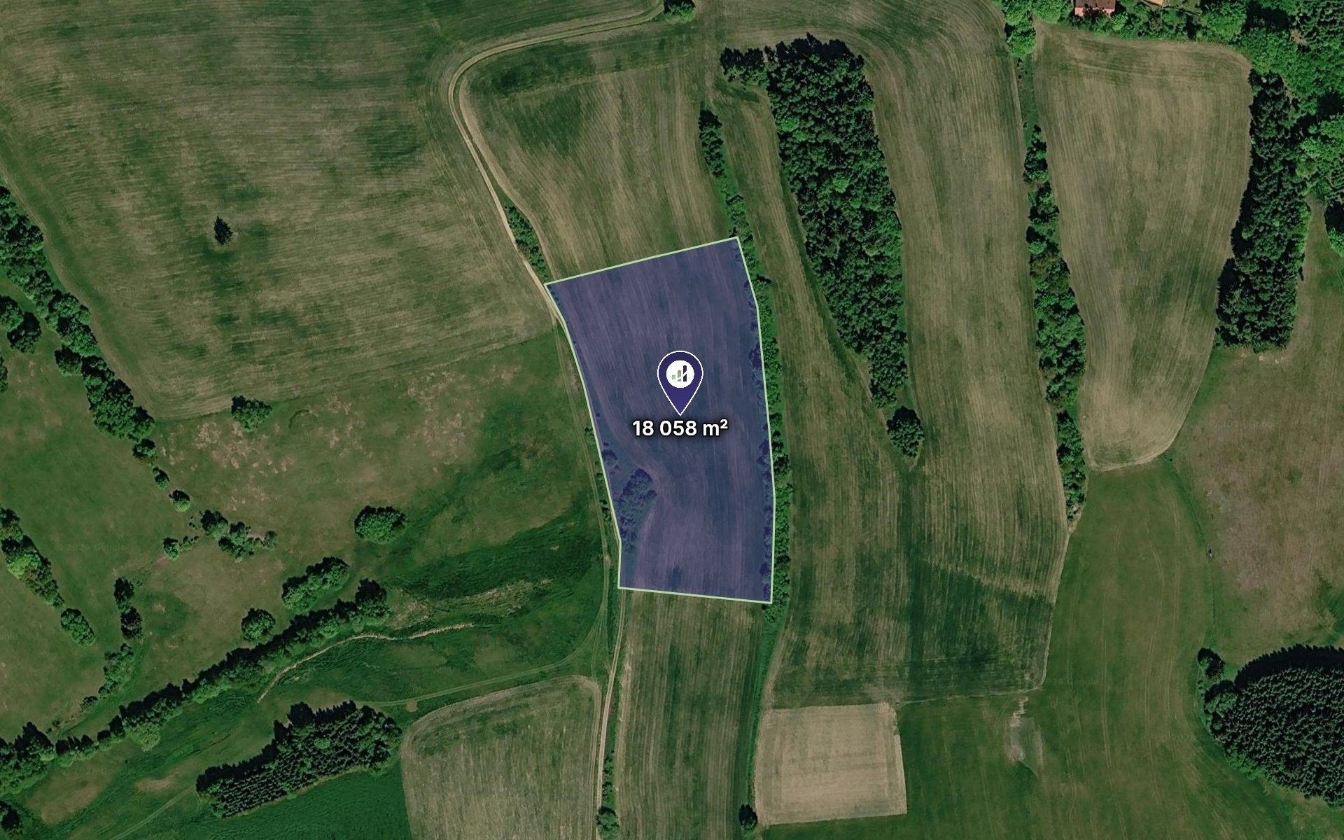 Zemědělské pozemky, Věcov, 1 204 m² - 1