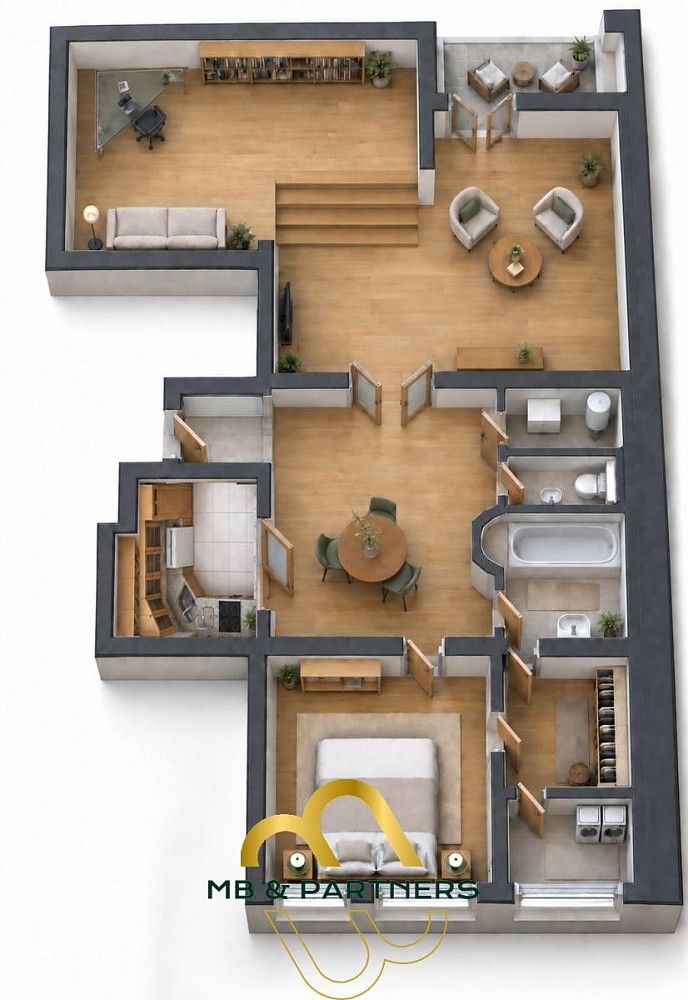 3+kk, Pod Karlovem, Praha 2 - Vinohrady, 85 m² - 2