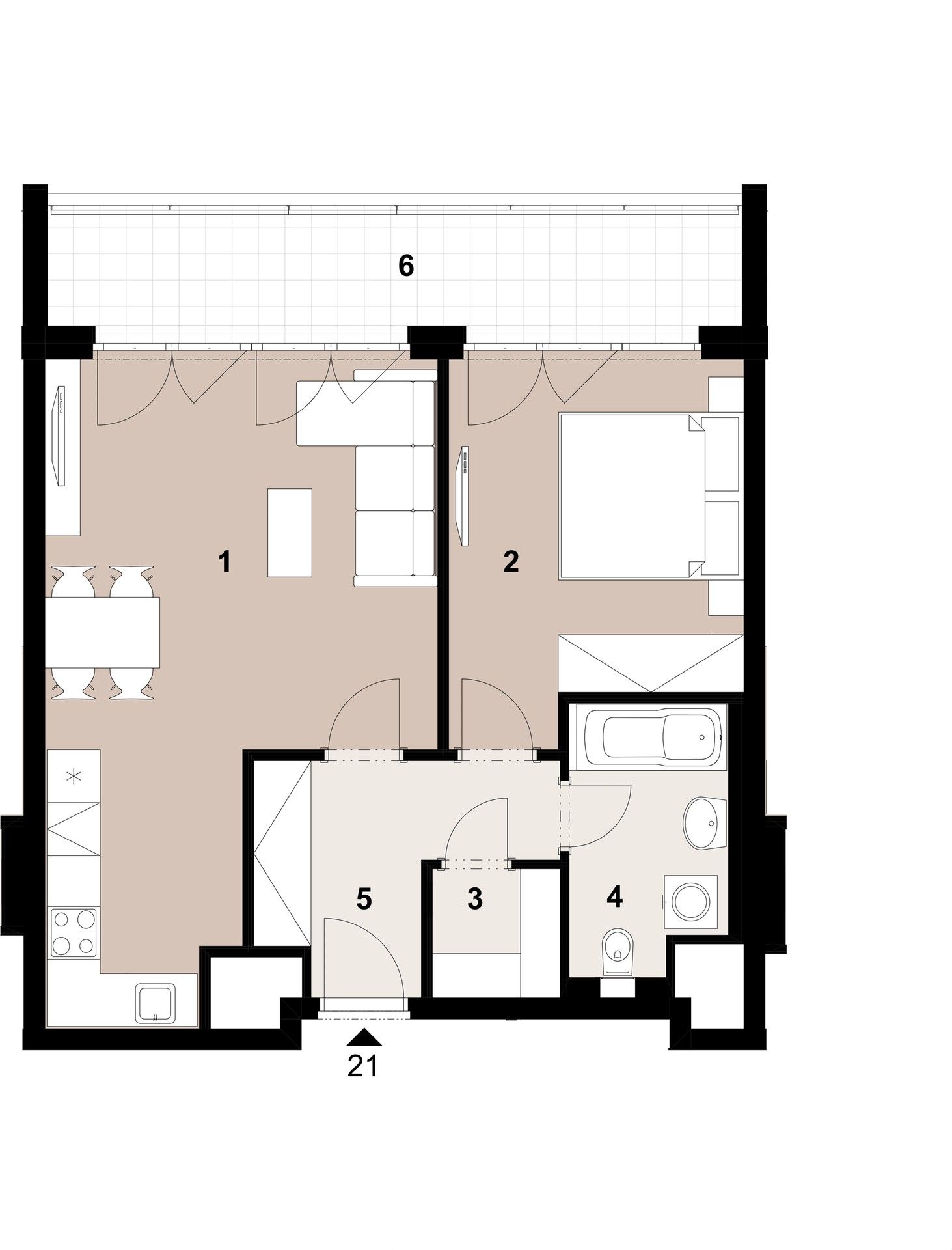 2+kk, Makovská, Praha, 54 m² - 2