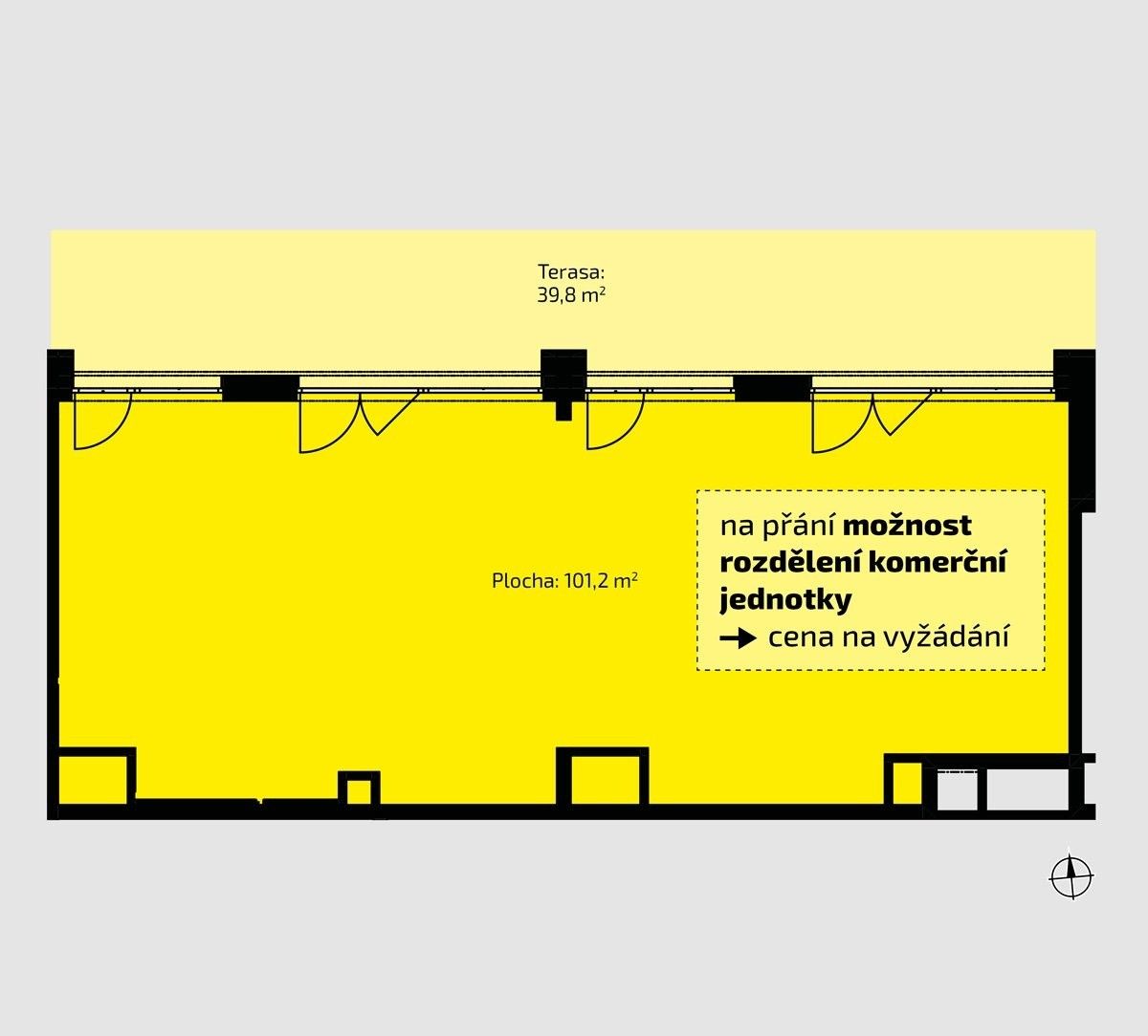 Prodej obchodní prostory - U plynárny,Michle,Praha, 101 m²