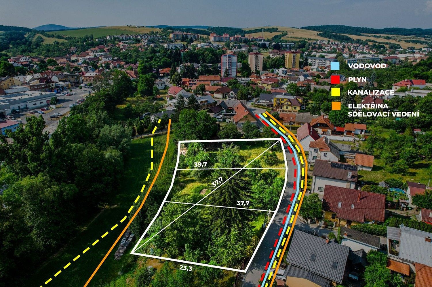 Pozemky pro bydlení, Žaboskřeky, Valašské Klobouky, okres Zlín - 2