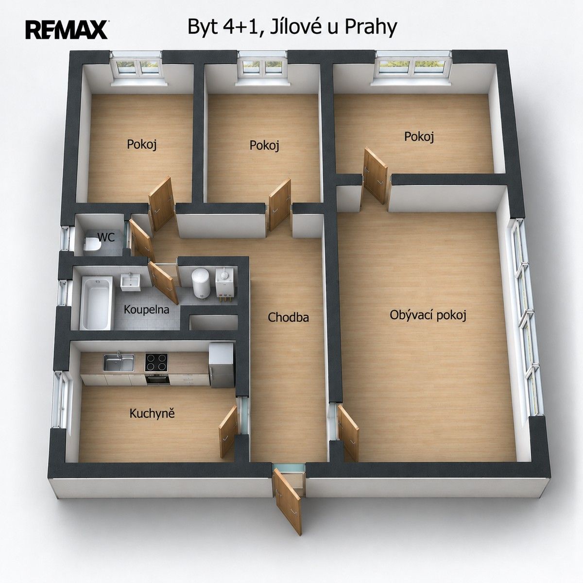 Byt 4+1 · 126 m² · Komenského 433, Jílové u Prahy - 3