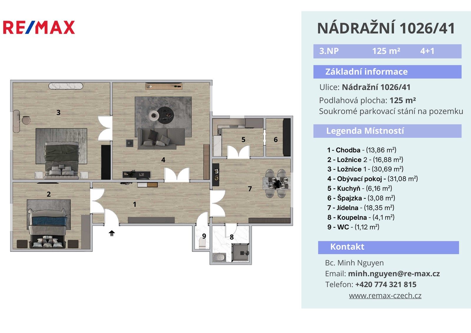 Prodej byt 4+1 - Nádražní 1026, Ostrava, 125 m²