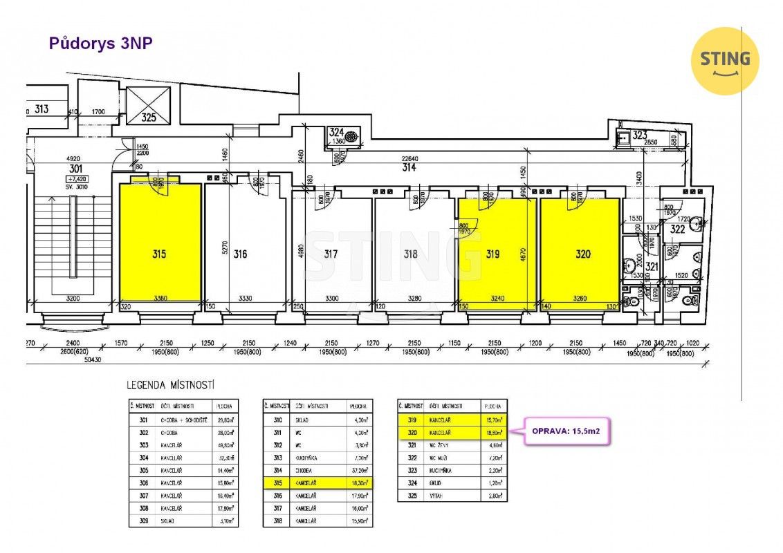 Pronájem kancelář - Jírovcova, České Budějovice 3, 18 m² - 5