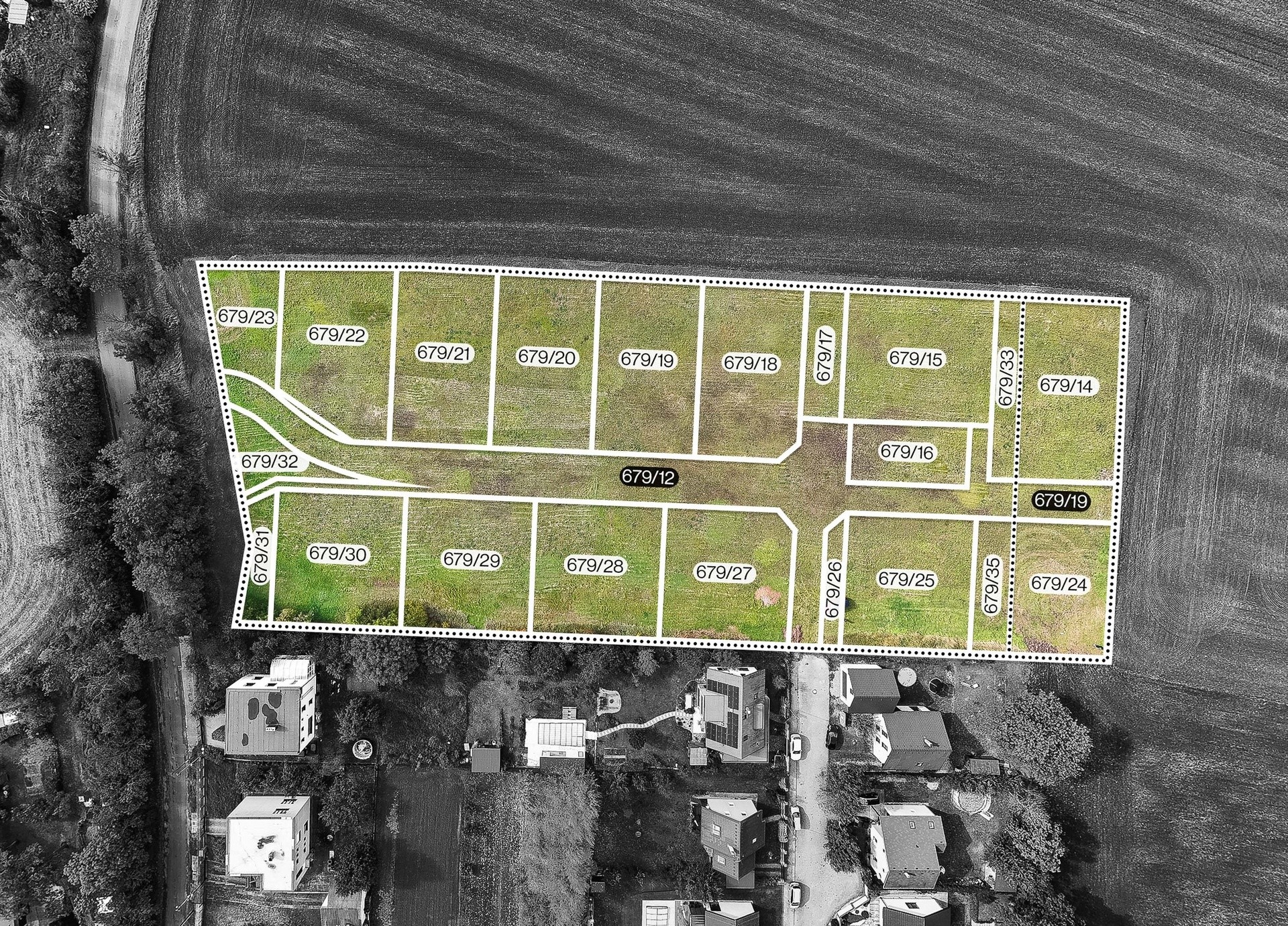 Pozemky pro bydlení, Nabdínská, Velvary, 12 678 m² - 1