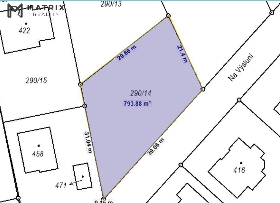 Pozemky pro bydlení, Na Výsluní, Králův Dvůr, 791 m² - 2