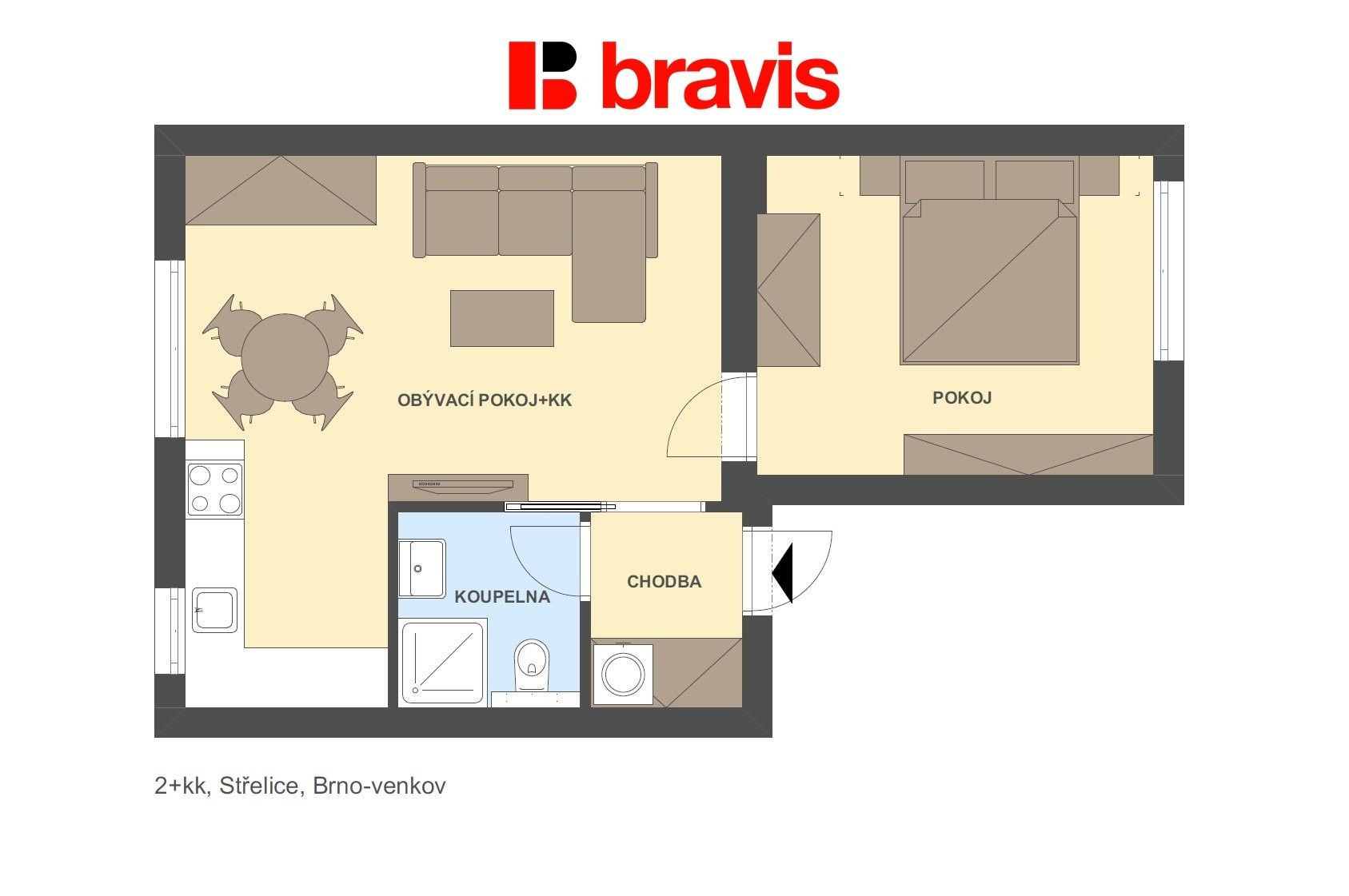 Byt 2+kk · 48 m² · Střelnice 1219, Brno Líšeň - 4