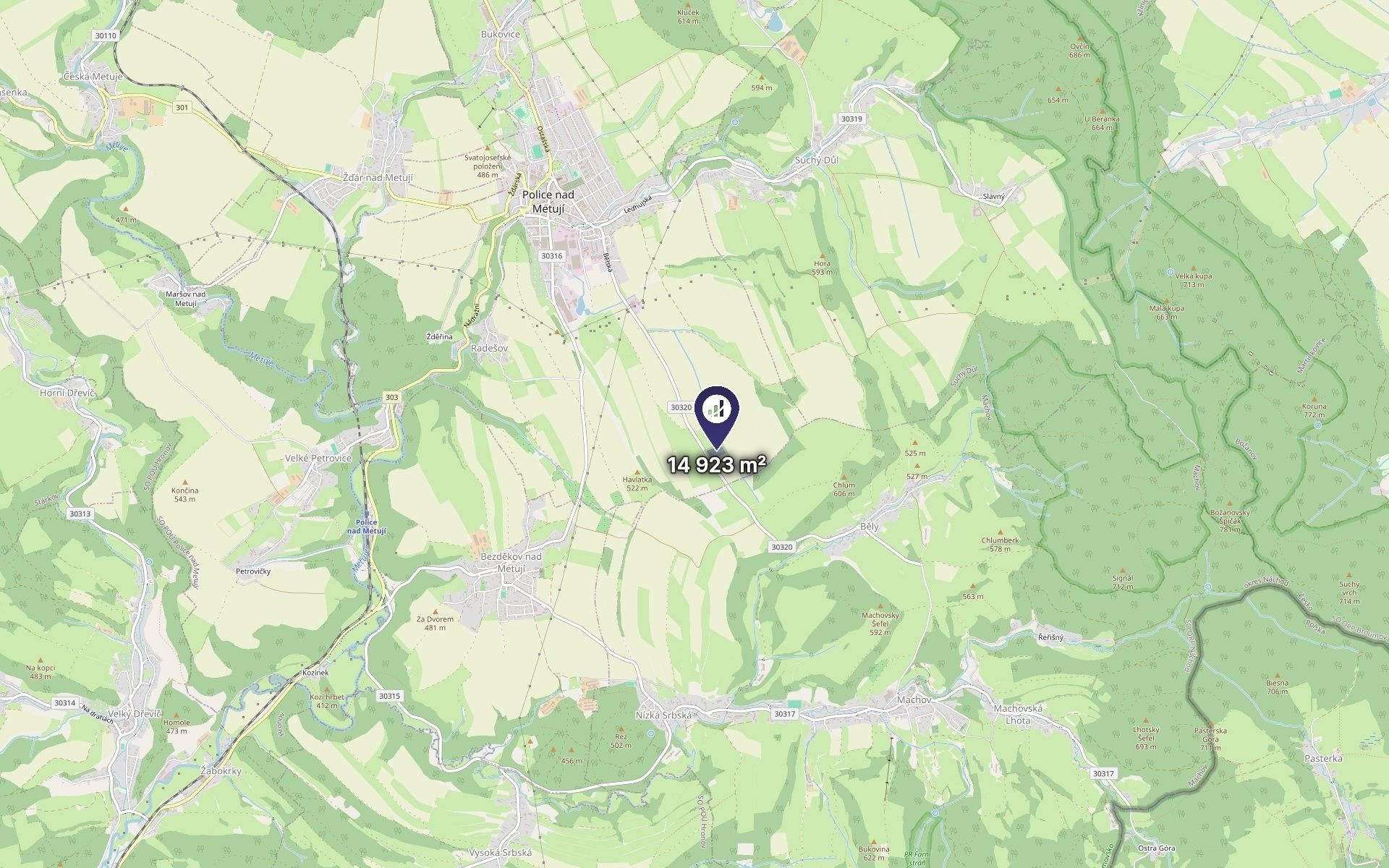 Zemědělský pozemek · 14 923 m² · Police nad Metují - 3