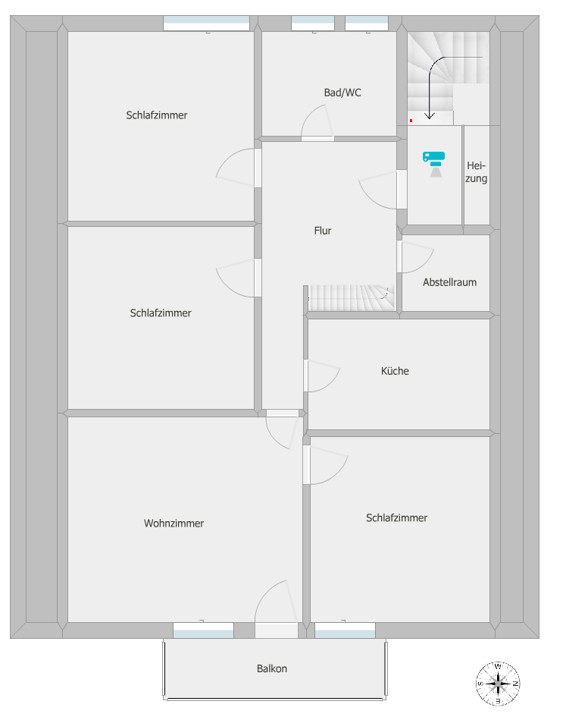 4+1, , Severní Porýní-Vestfálsko, 122 m² - 2
