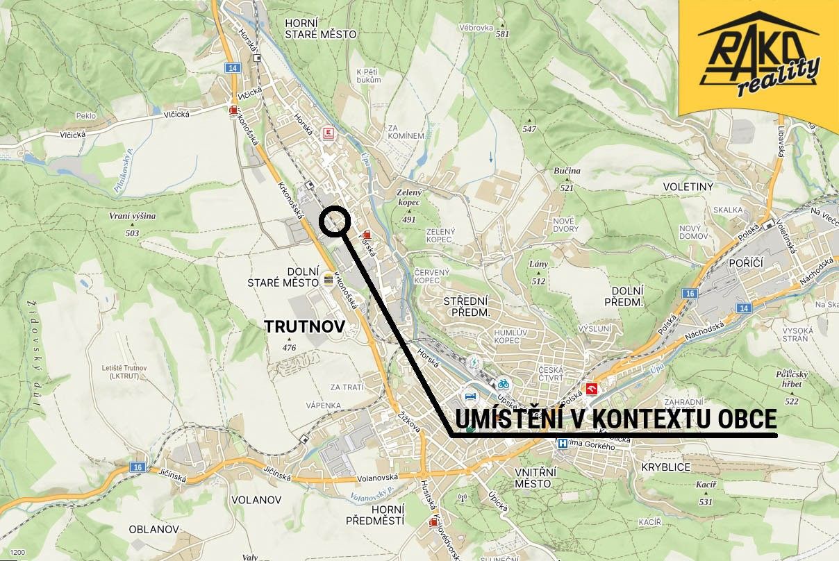 Prodej pozemek pro bydlení - Mírová, Trutnov