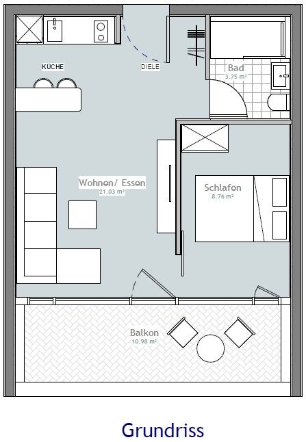 2+1, München Milbertshofen Bayern 80809, 47 m² - 2