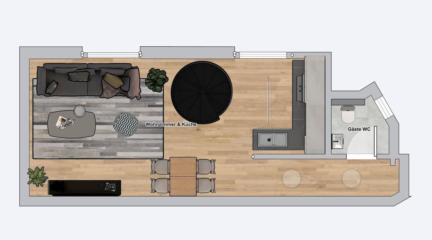 2+kk, Brombergerstraße 19 Wuppertal Barmen Nordrhein-Westfalen 42283, 60 m² - 2