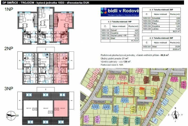 Prodej byt 3+kk - Rodov, Smiřice, 102 m²
