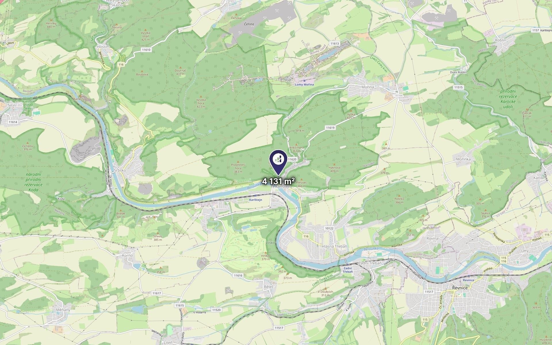Pozemek · 4 131 m² · Karlštejn - 3