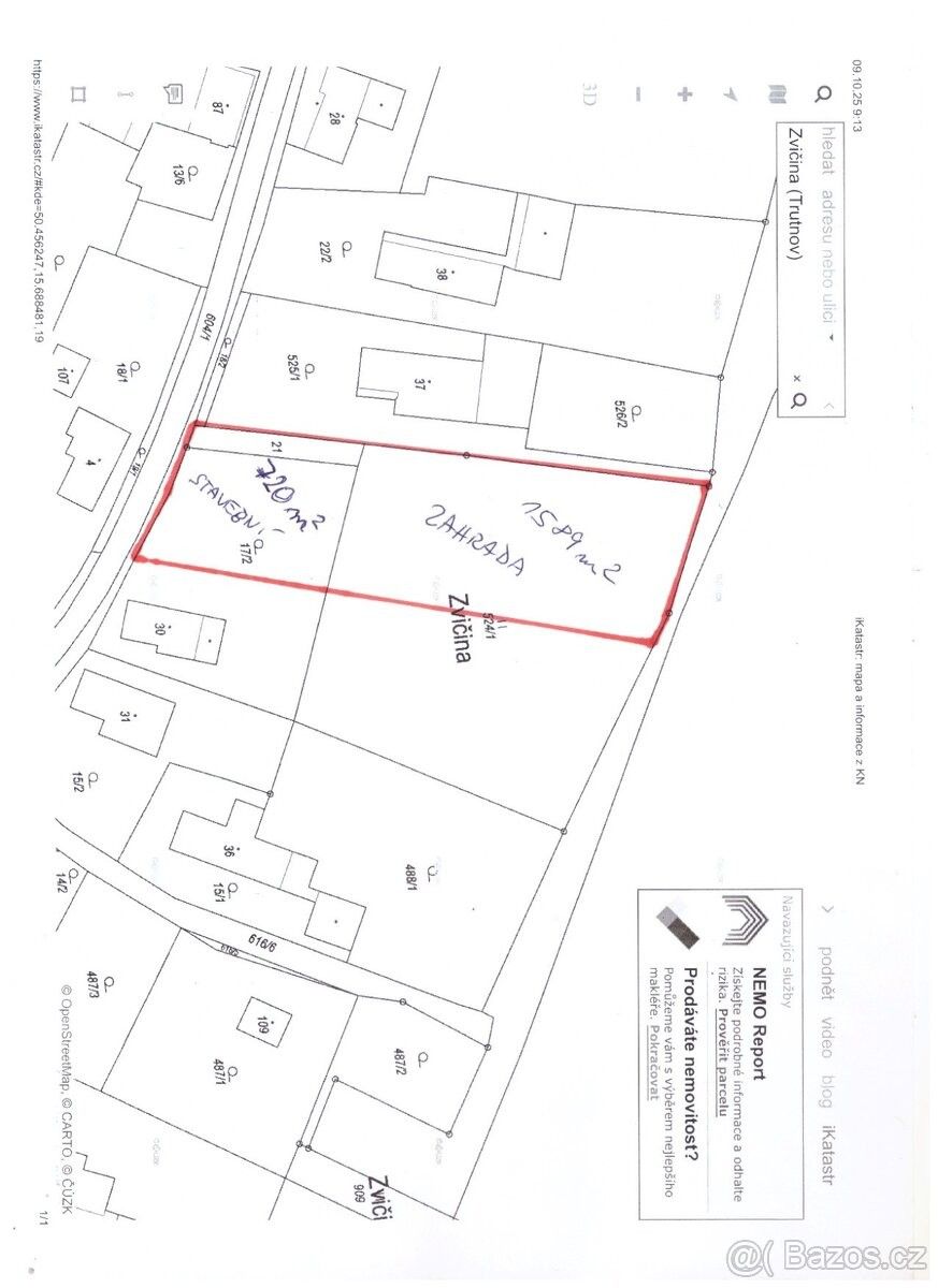 Pozemky pro bydlení, Bílá Třemešná, 544 01