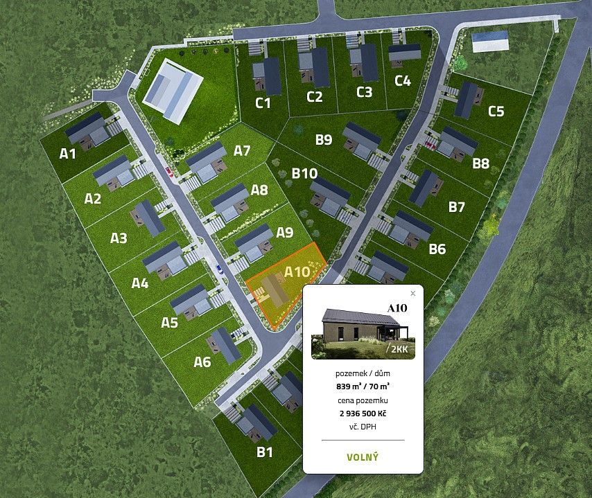 Pozemek pro bydlení, 839 m²