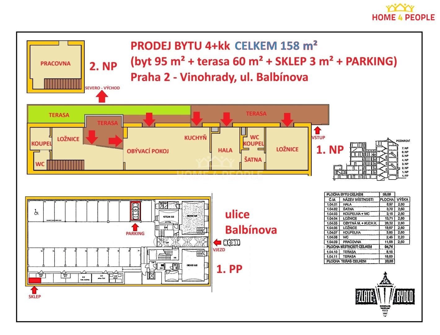 4+kk, Balbínova, Praha, 158 m² - 2