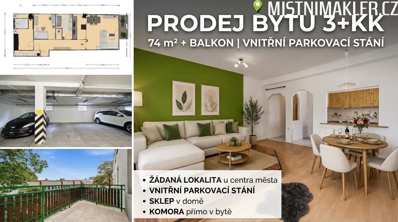 3+kk, U stadionu , Olomouc Nová Ulice, 74 m²