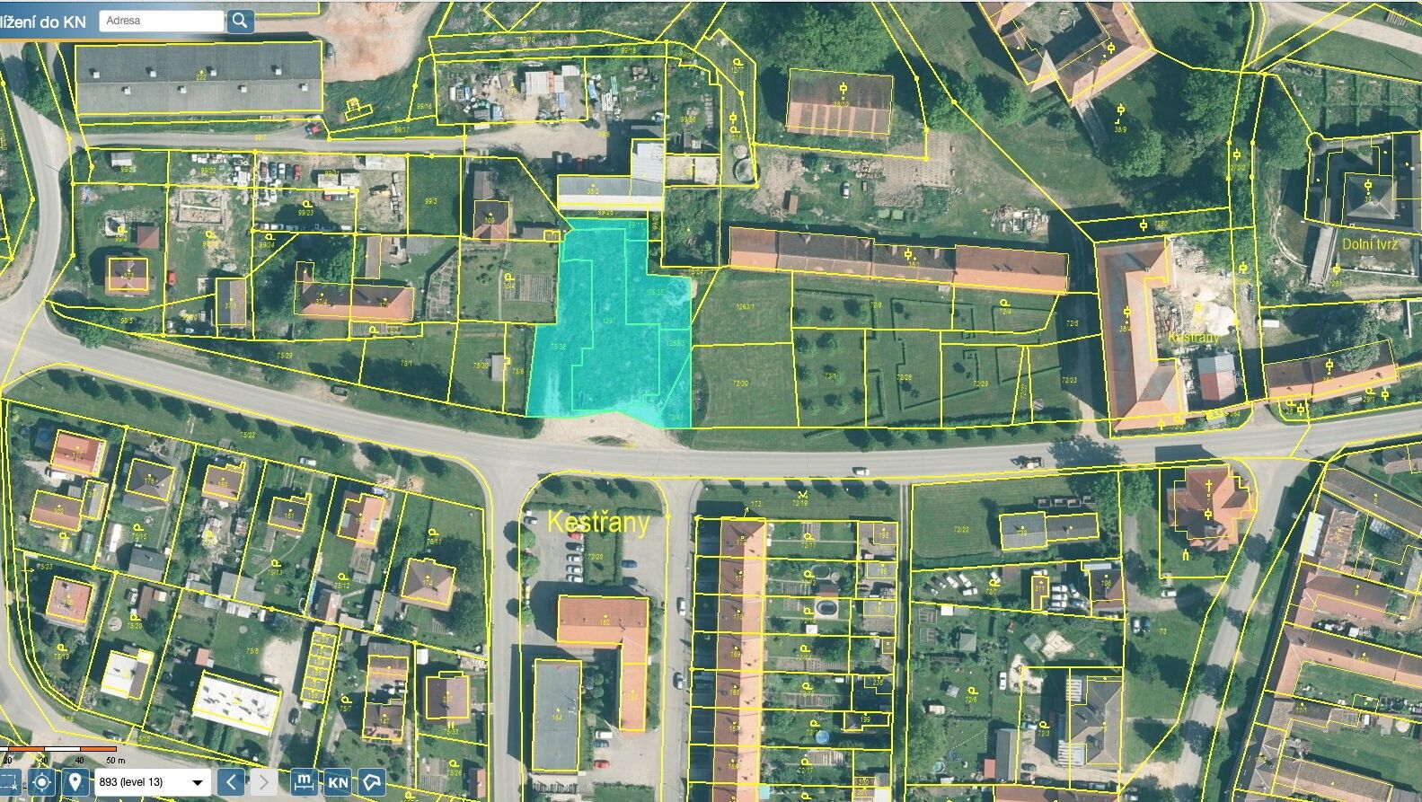 Komerční pozemky, Kestřany, 2 m²