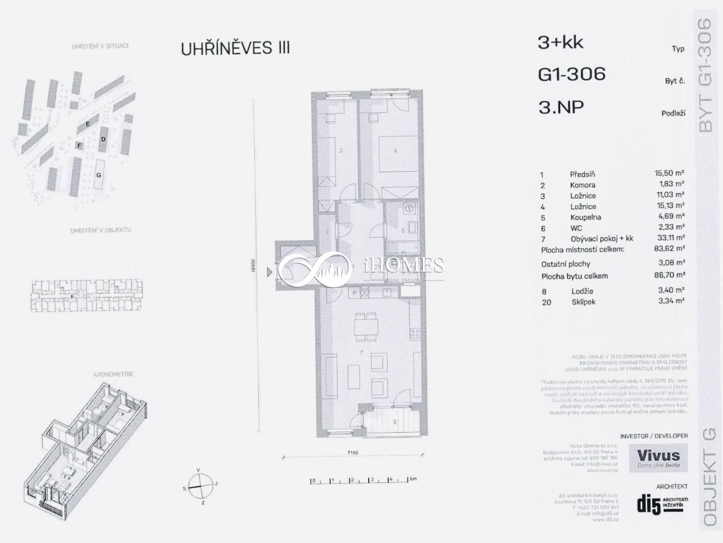 Byt 3+kk · 83 m² · Oty Bubeníčka, Praha - 3