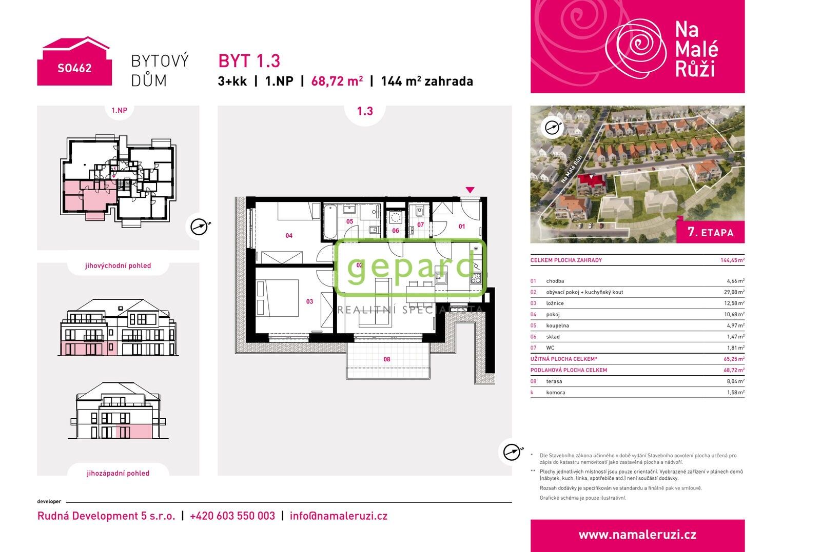 Prodej byt 3+kk - Na Malé Růži, Drahelčice, 65 m² - 2