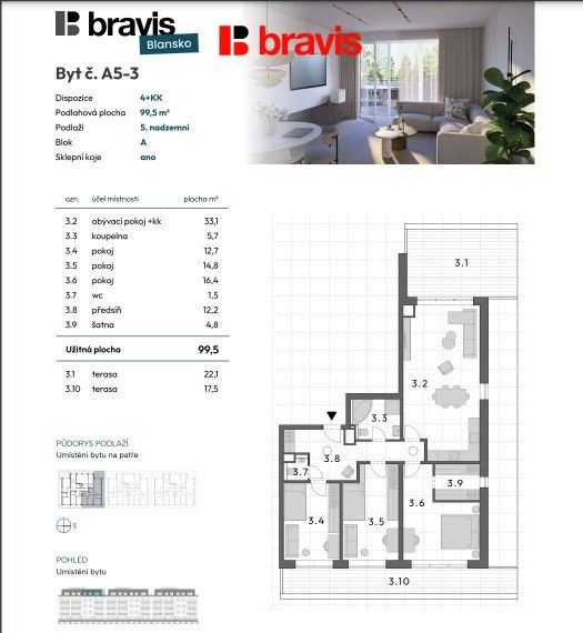 Byt 4+kk · 99 m² · Zborovec, Blansko - 4