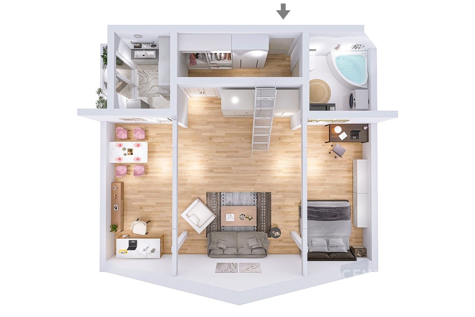 1+1, Na Čečeličce 420, Praha Smíchov, 87 m² - 2