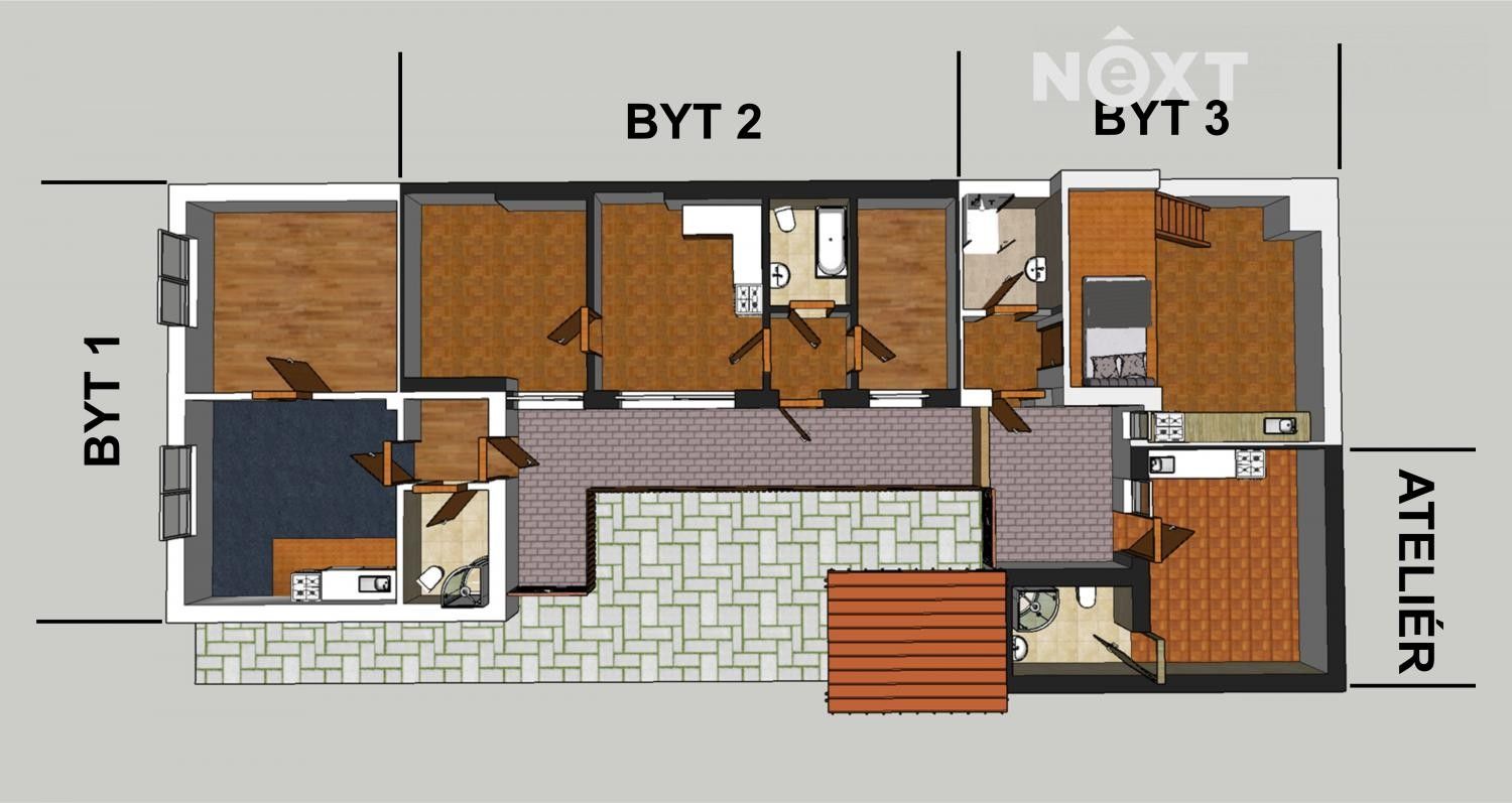 Prodej činžovní dům - Dukelská třída, Nový Bydžov, 167 m²