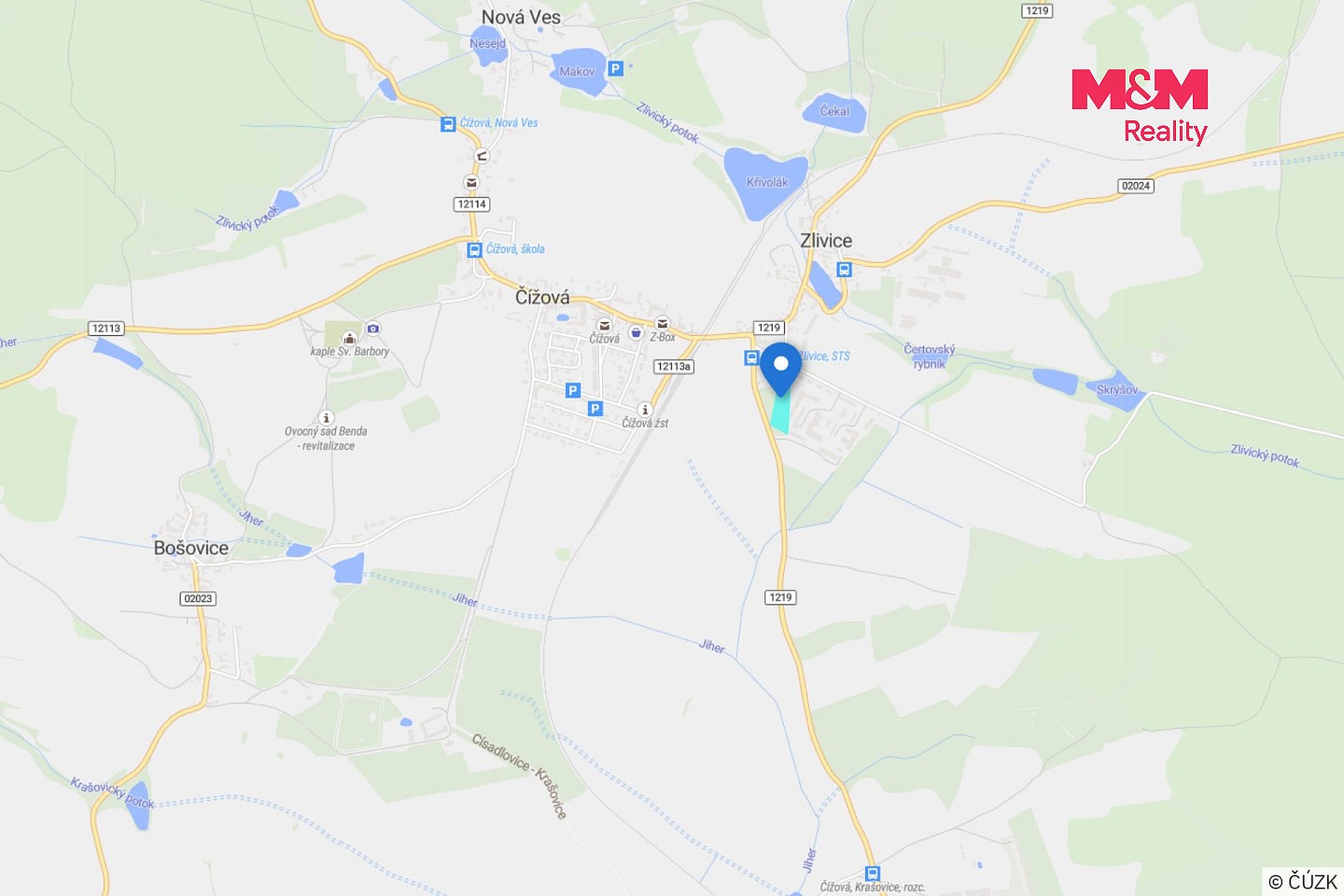Prodej pozemek pro bydlení - Čížová - Zlivice, okres Písek - 5