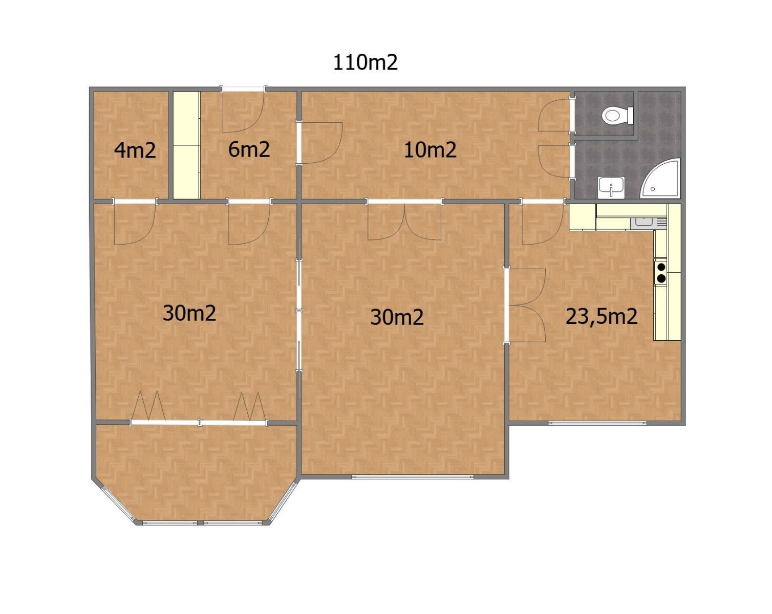 Byt 2+1 · 110 m² · Na Hutích, Praha - Bubeneč - 3