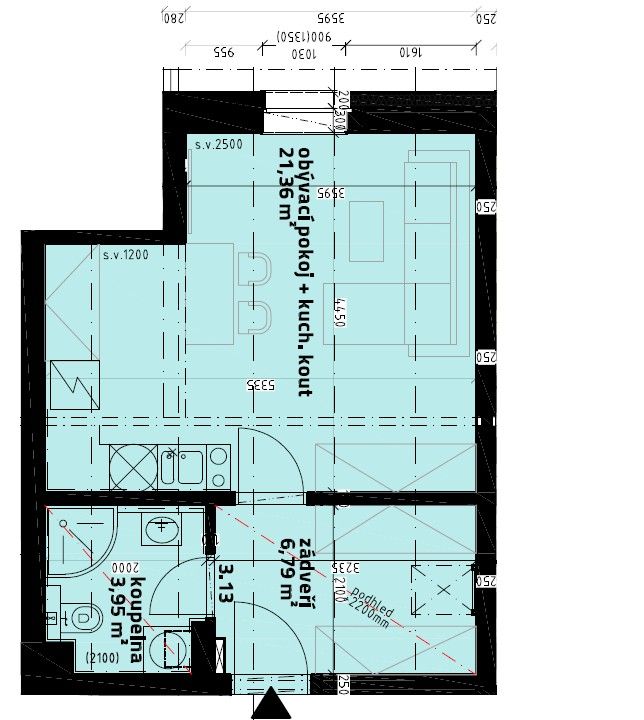 Pronájem byt 1+kk - Velká Bystřice, 783 53, 34 m²