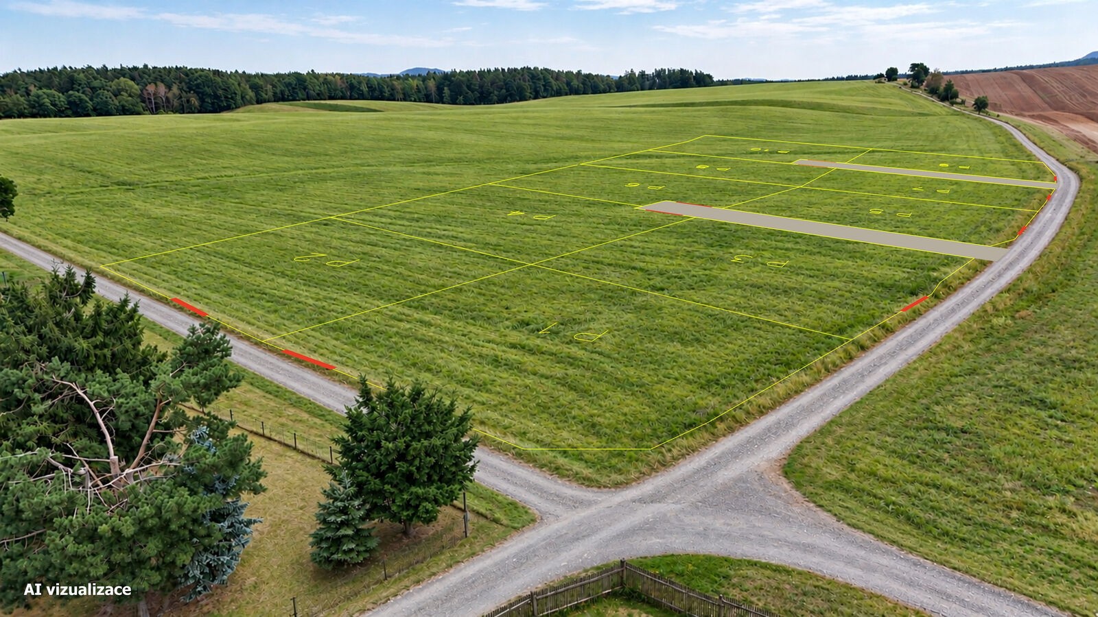 Pozemky pro bydlení, Kunčina, 1 300 m² - 2
