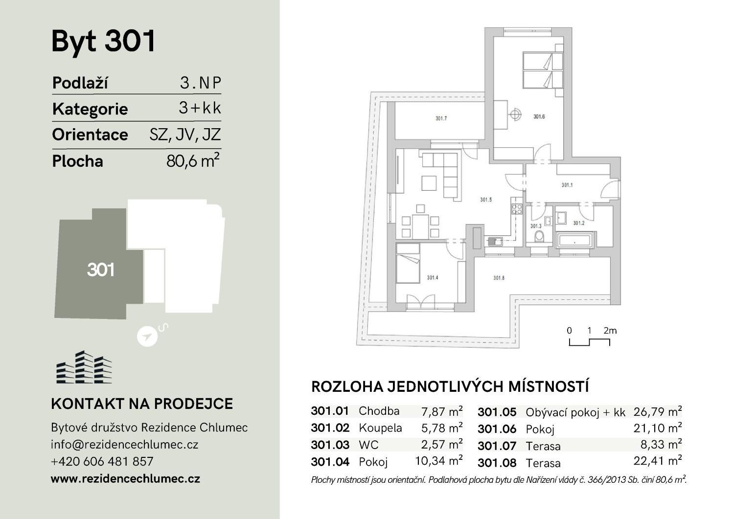 Prodej byt 3+kk - Boženy Němcové, Chlumec nad Cidlinou, 80 m²