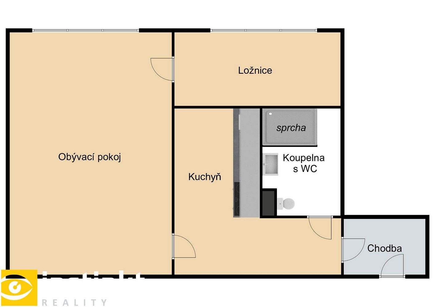2+kk, Čestice, okres Strakonice, 44 m² - 2