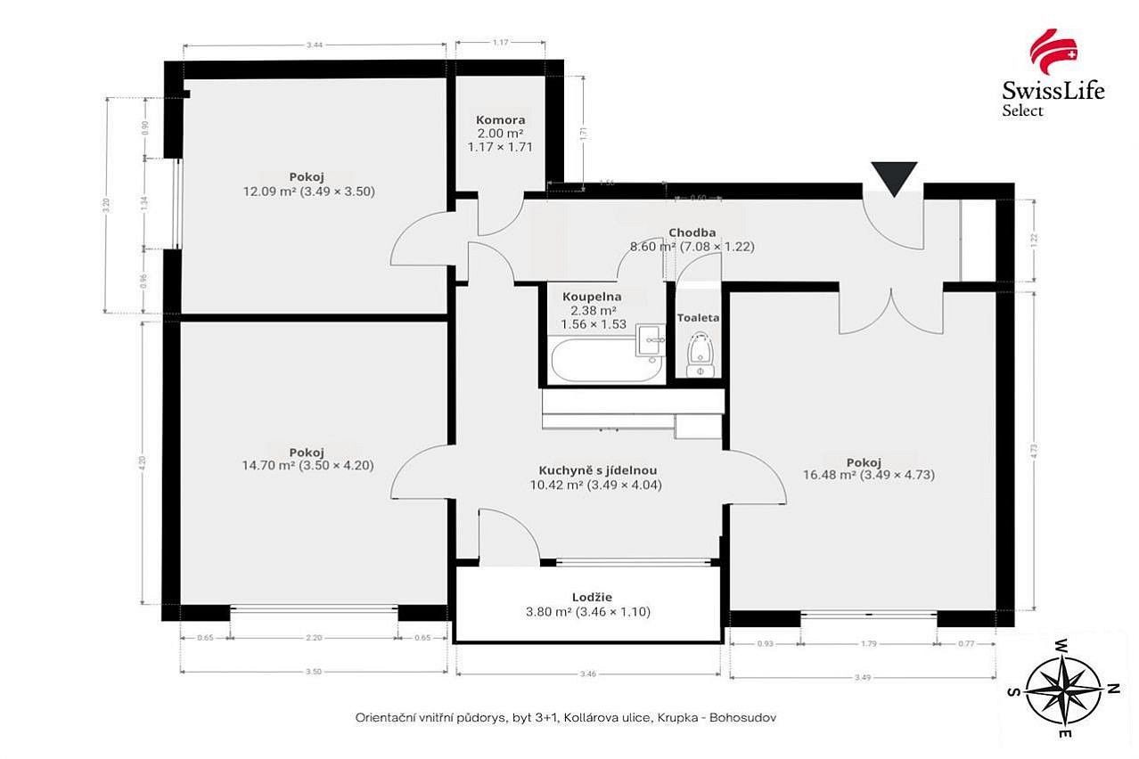 Prodej byt 3+1 - Krupka - Bohosudov, okres Teplice, Ústecký kraj, 67 m² - 5