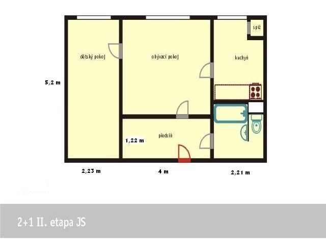 2+1, Zlín, 760 05, 45 m²