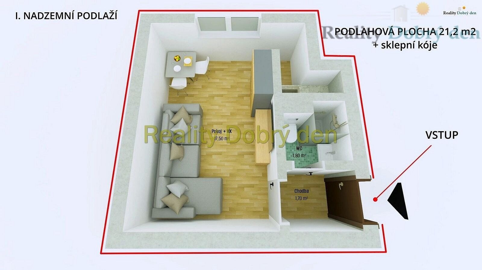 Prodej byt 1+kk - Dolní Benešov, okres Opava, Moravskoslezský kraj, 21 m² - 2