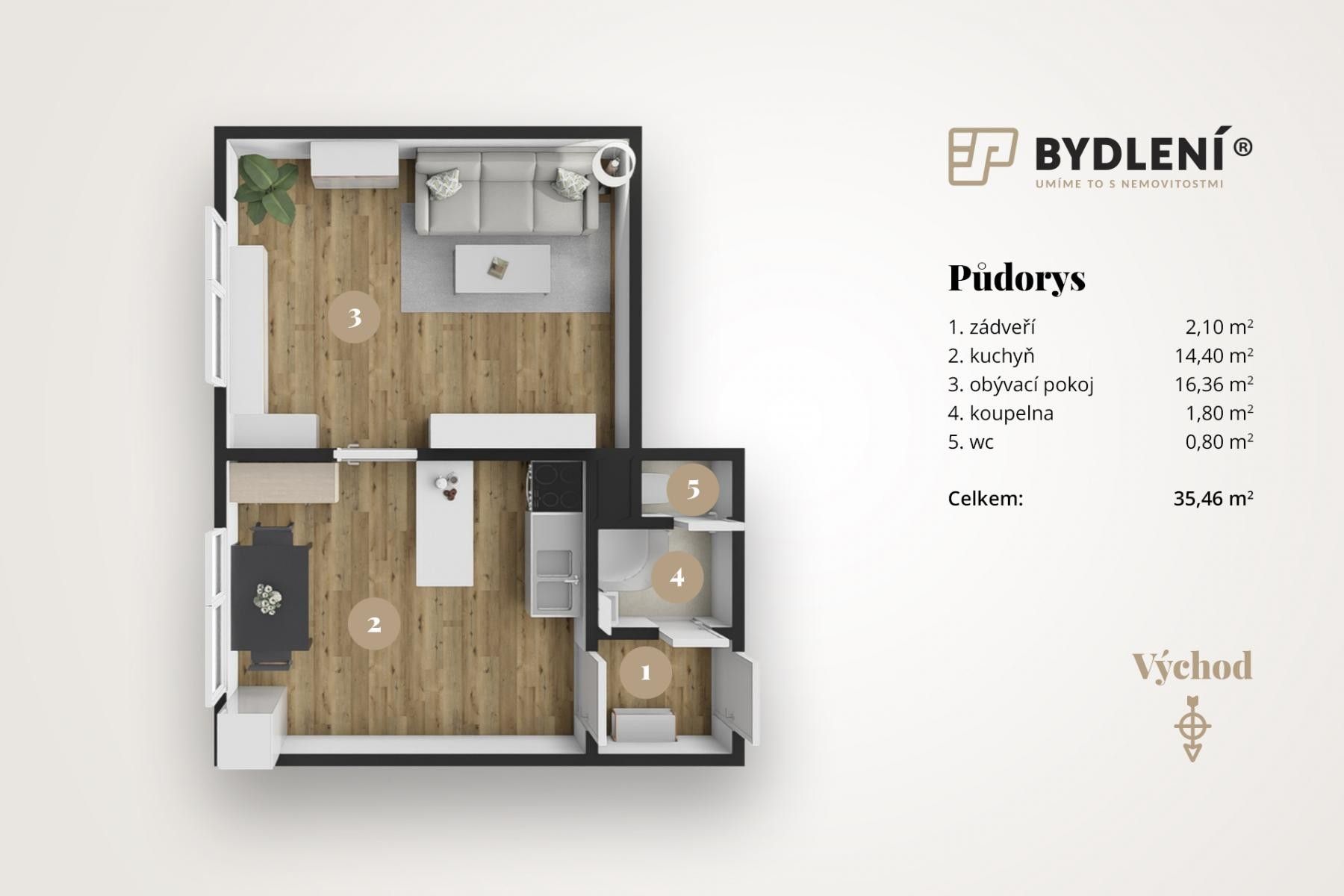 Byt 1+1 · 36 m² · Karla Čapka  , Krupka Maršov - 3
