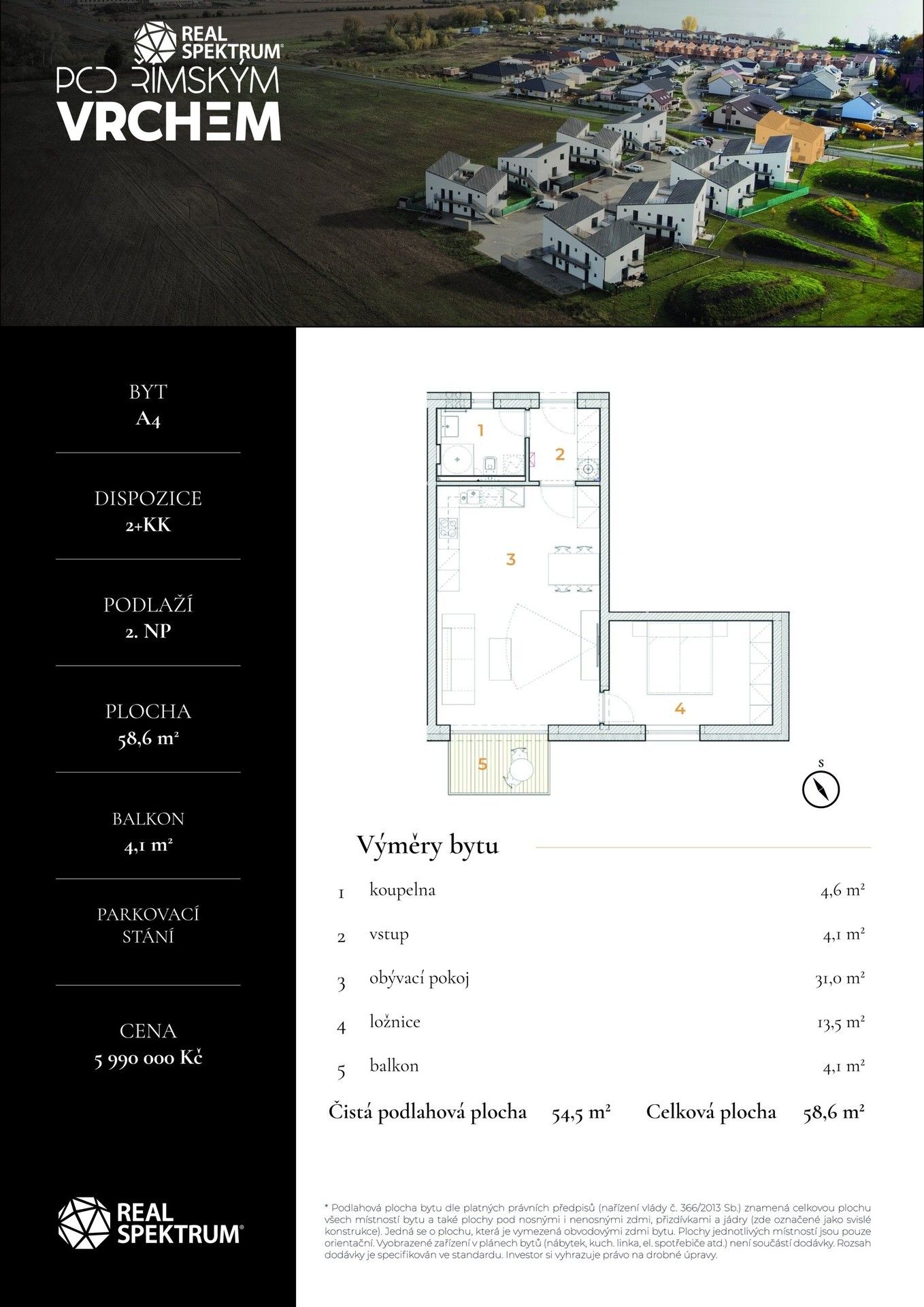 2+kk, Pasohlávky, 55 m² - 2