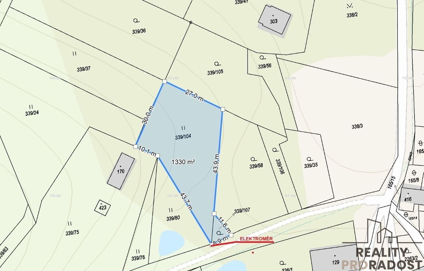 Prodej pozemek pro bydlení - Horka II, 1 342 m² - 5