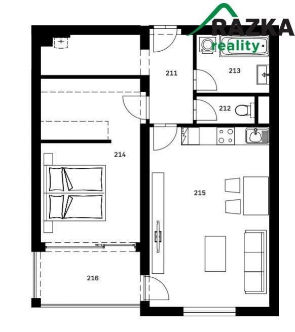 Byt 2+1 · 64 m² · Plánická, Klatovy - 3