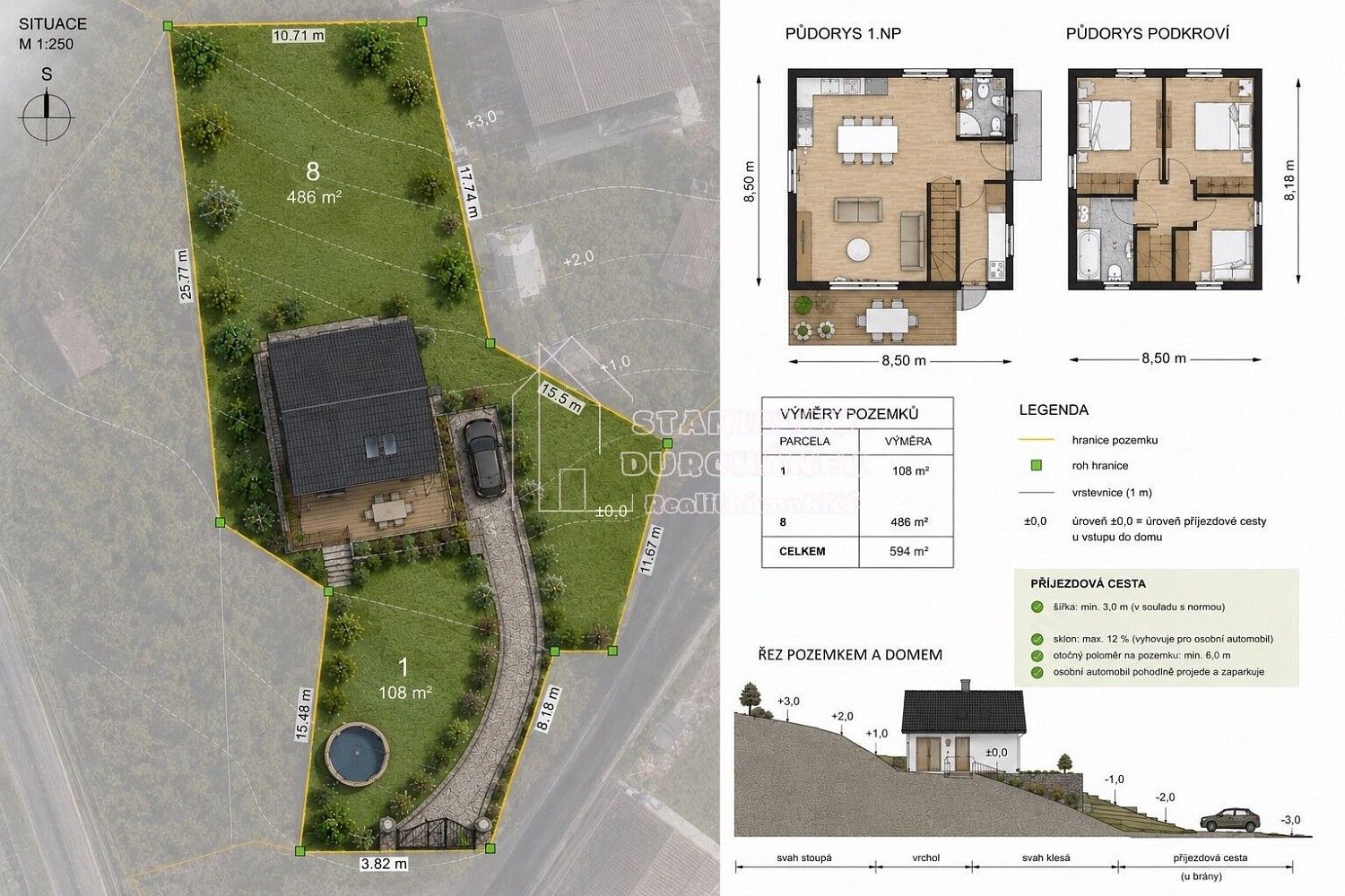 Pozemek pro bydlení, 594 m²