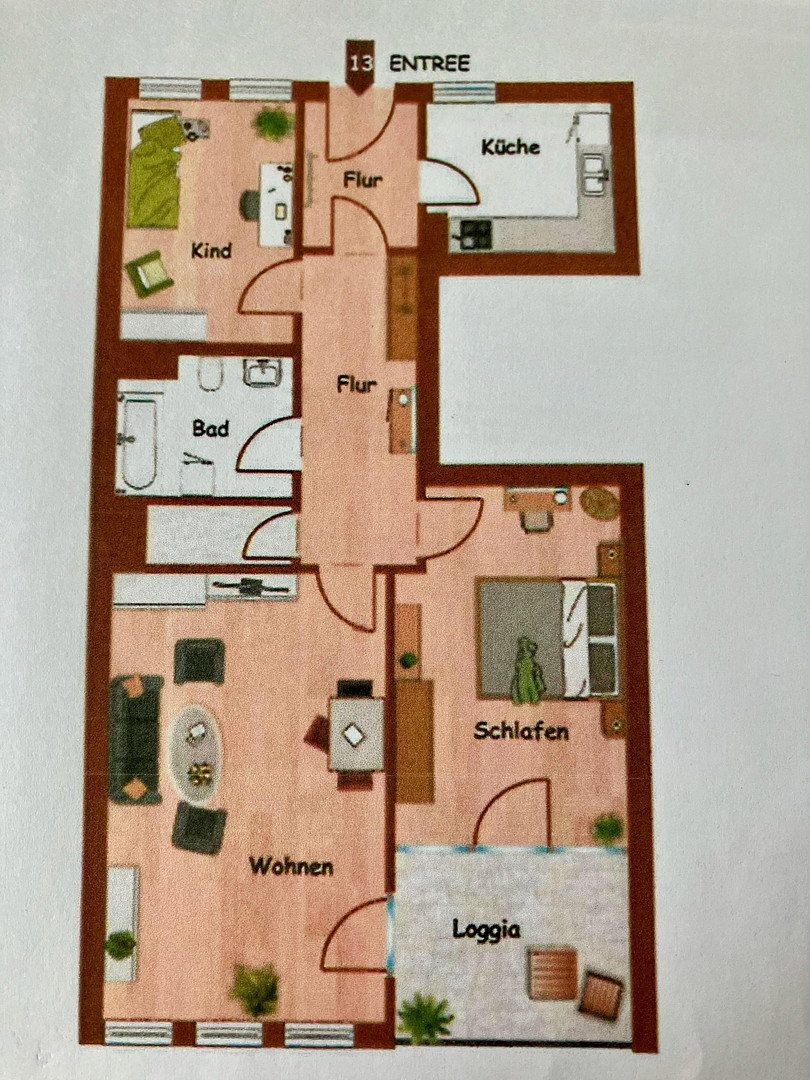 3+1, Chemnitz Schloßchemnitz Sachsen 09113, 82 m² - 1