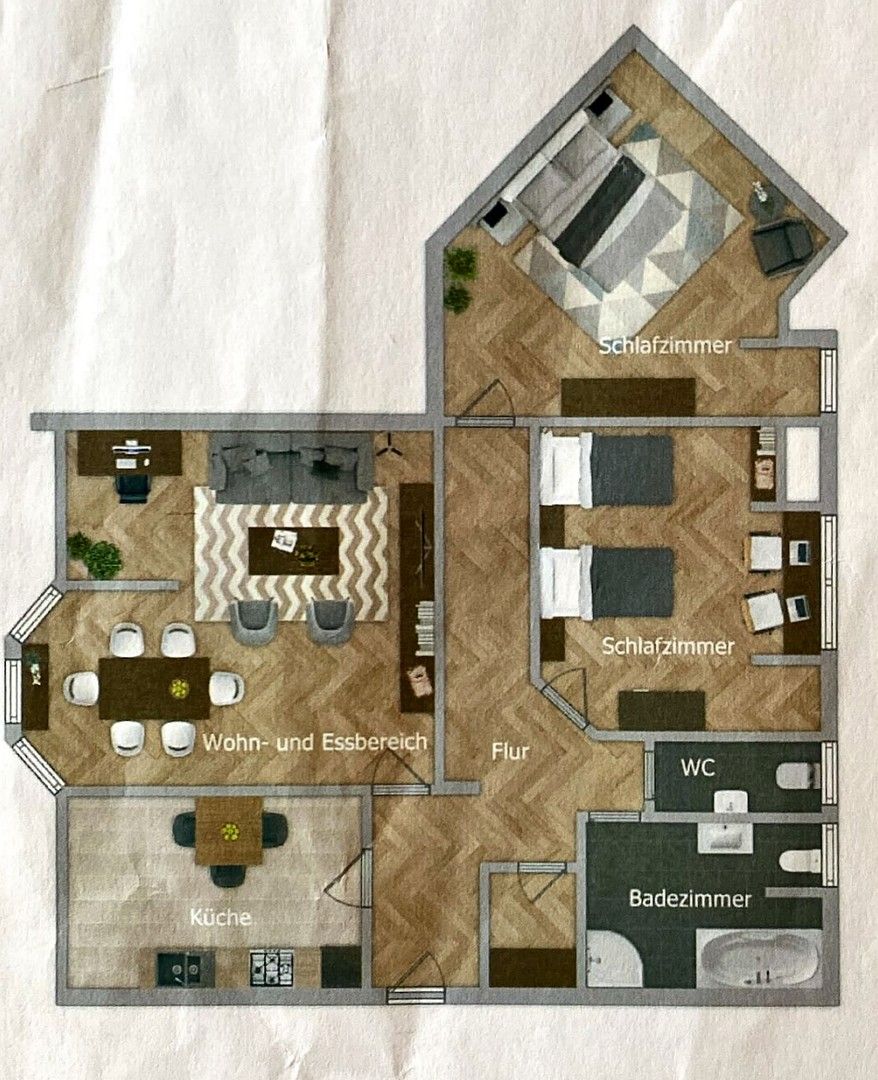 3+1, Ritter-Honius-Straße 10, , Porýní-Falc, 80 m² - 2