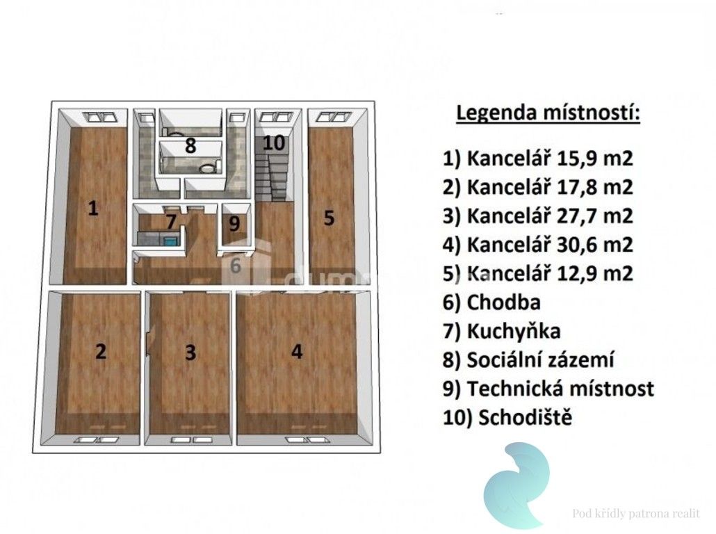 Kancelář · 130 m² · Klaricova, České Budějovice 3 - 4