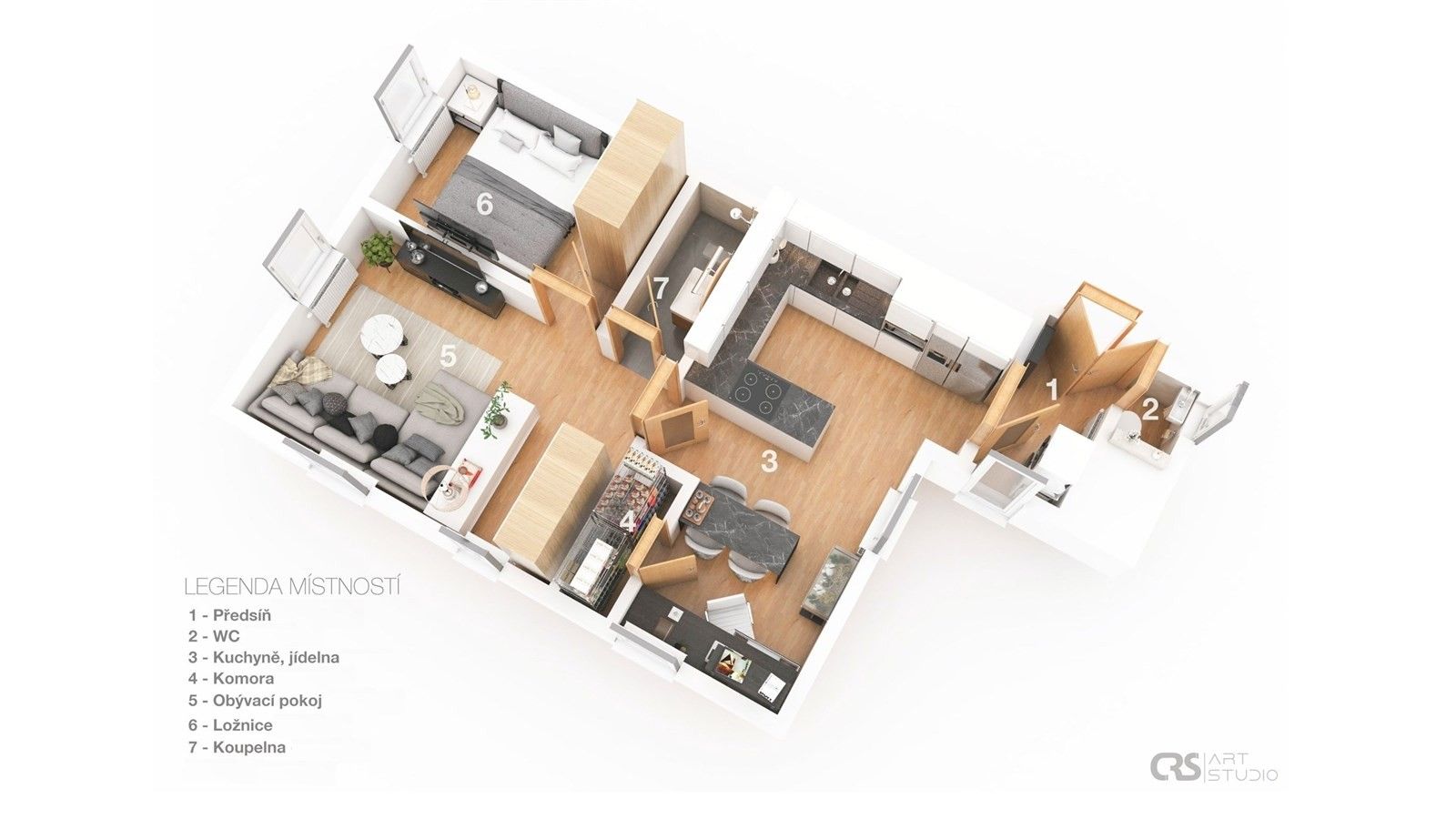 2+1, Svobody 243, Liberec XV-Starý Harcov, 55 m² - 2